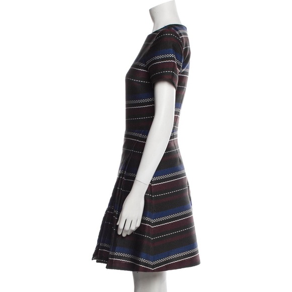 SUNO Striped A-line Dress - Picture 3 of 4